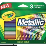 Crayola 642337910395 2 Pack Metallic Markers 8 Count w  B00UCI13TM
